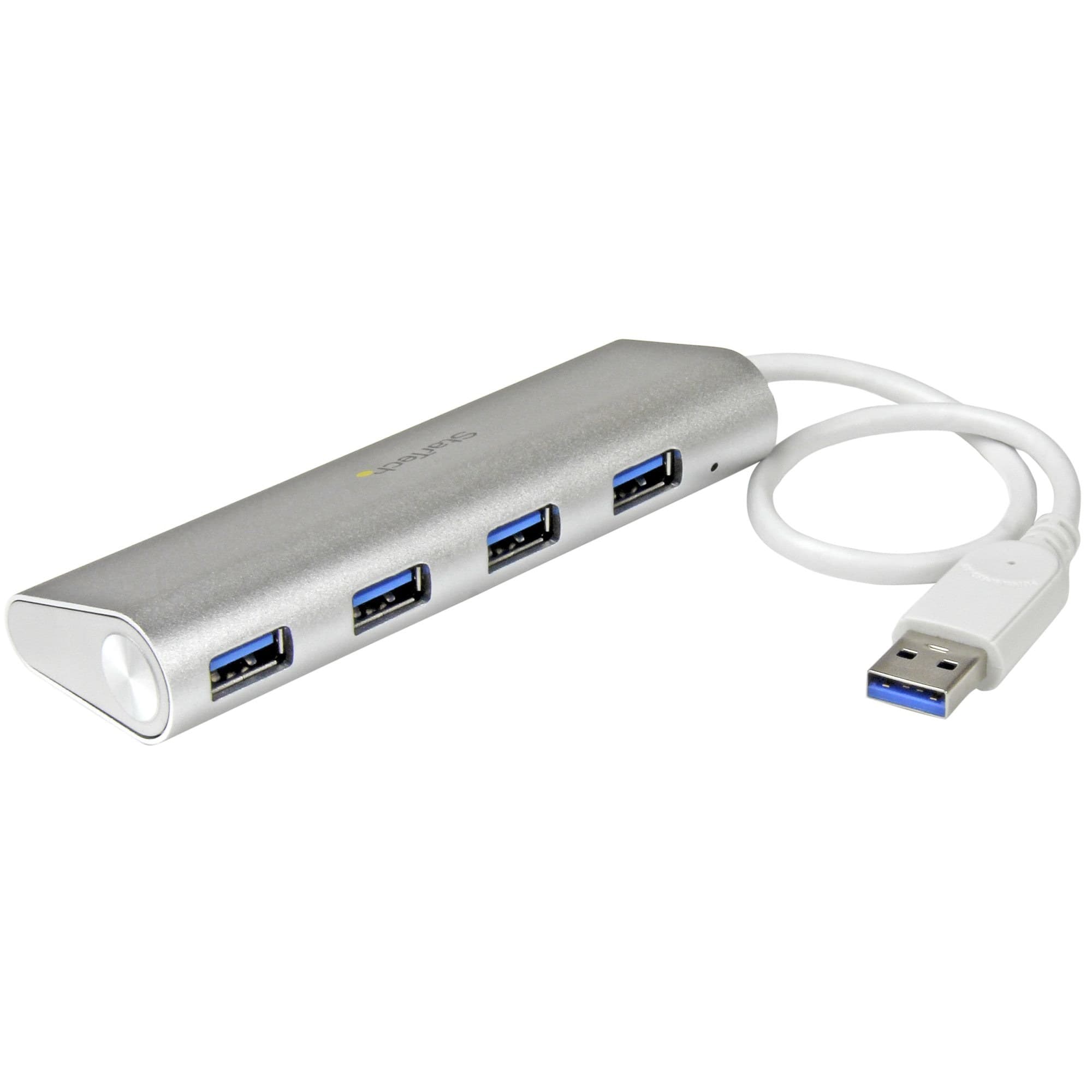 StarTech.com 4-Port USB Hub, USB A to 4x USB-A Ports, USB 5Gbps, Rugged Design, Bus-Powered, Portable Laptop USB 3.0 Hub (ST43004UA)