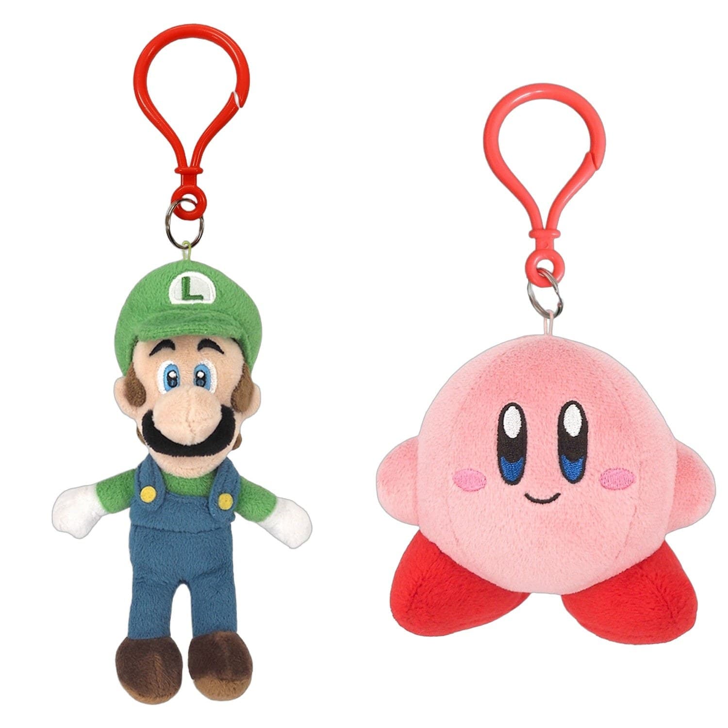 SAN-EI Nintendo Super Luigi and Kirby Keychain Bundle
