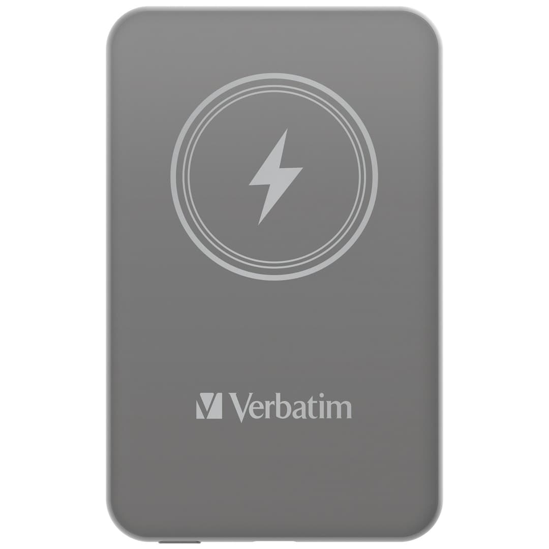 Verbatim Charge 'n' Go Magnetic Wireless Power Bank 5000mAh Grey - Image 3