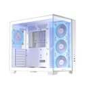 ASUS A32 PLUS ARGB Tempered Glass Dual-Chamber Mid-Tower Gaming PC Case - White thumbnail 1