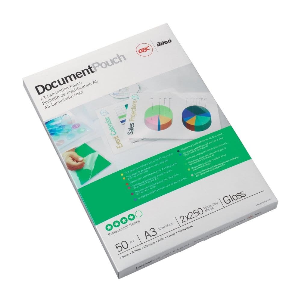 GBC 3745099 A2 Gloss Document Pouch 125 micron 50Pk