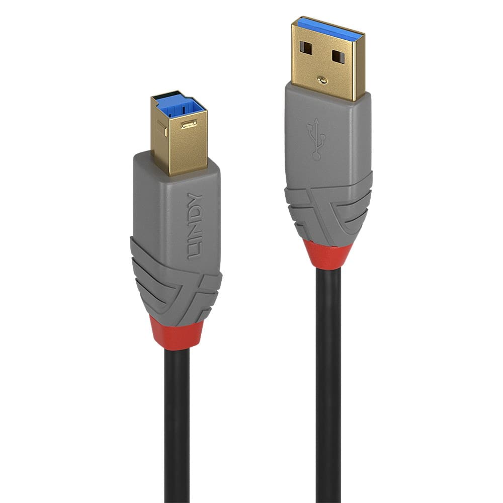 Lindy Anthra Line USB 3.2 Gen 1 Type A to B Cable 5Gbps 1m