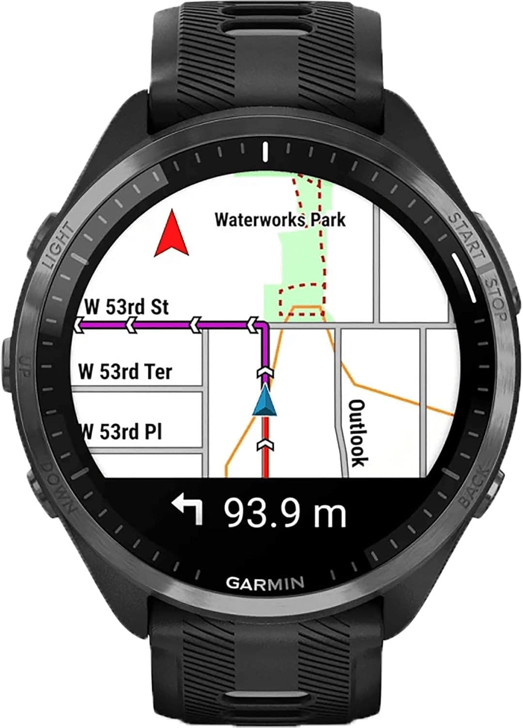 Garmin Forerunner 965 GPS 47mm Smartwatch - Powder grey/Black - Image 2