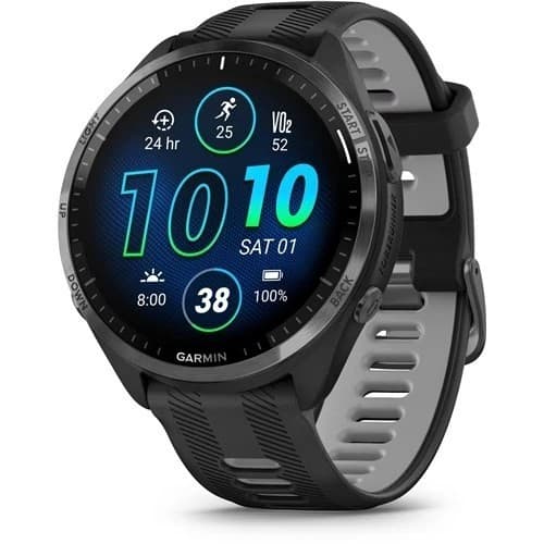 Garmin Forerunner 965 GPS 47mm Smartwatch - Powder grey/Black - Image 1