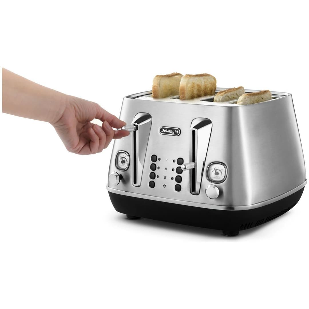 De'Longhi CTI4003.M Distinta Moments 4 Slice Toaster-S/Steel - Image 2