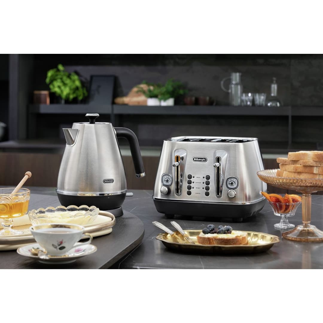 De'Longhi CTI4003.M Distinta Moments 4 Slice Toaster-S/Steel - Image 4