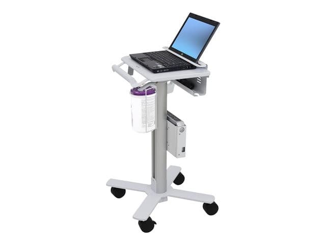 Ergotron StyleView cart - light-duty - for notebook / barcode scanner - white, aluminium - Image 1