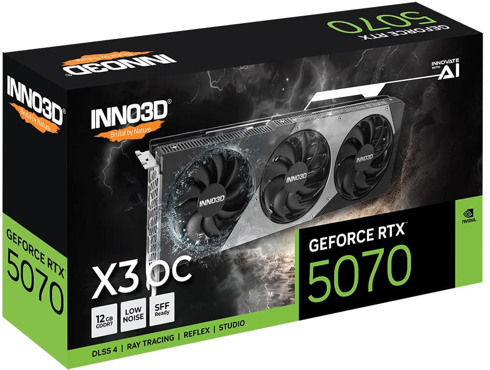 INNO3D GeForce RTX 5070 X3 OC 12GB GDDR7 Graphics Card - Image 2