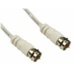 Cables Direct 2 FW-15 °F-Type Coaxial Cable Male/Male 15 m F-Type F-Type White, F-type, Nickel, White, Right) - Image 1