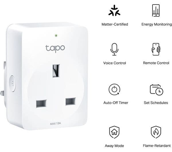TP-Link Tapo P110M Smart WiFi Plug White - Image 2