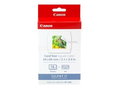 Canon KC-18IS - print ribbon cassette and paper kit