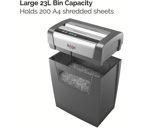 REXEL Momentum X312 Cross Cut Paper Shredder - Image 5