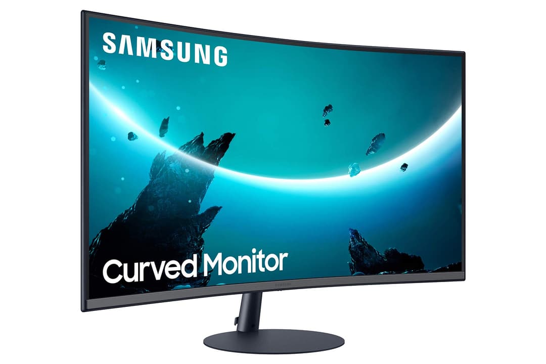 Samsung T55 27-inch Full HD Curved Monitor - Dark Blue Grey - Image 1