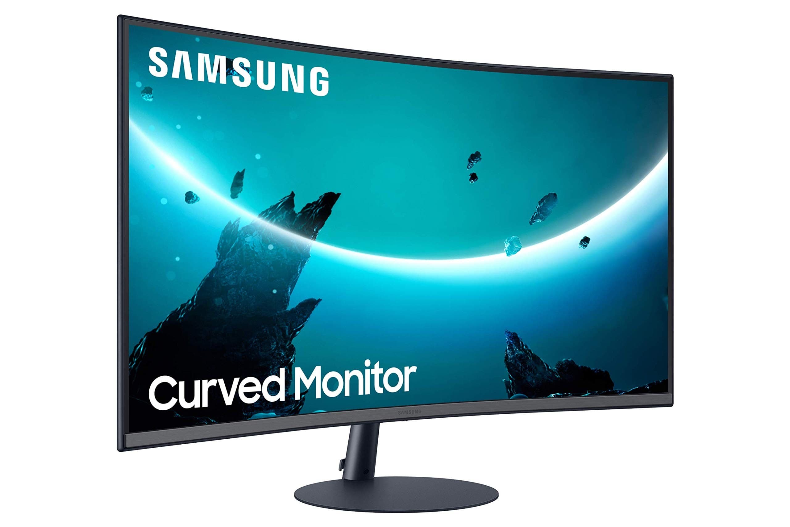 Samsung T55 27-inch Full HD Curved Monitor - Dark Blue Grey