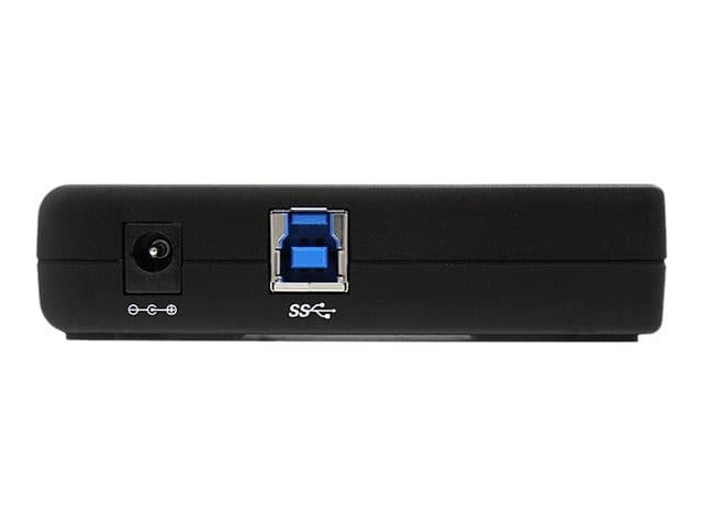 StarTech.com ST4300USB3 4-Port USB 3.0 SuperSpeed Hub 5Gbps with Power Adapter - Black - Image 3