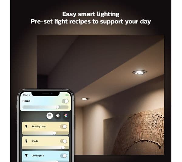 PHILIPS HUE White Ambiance Smart LED Spotlight - GU10, Twin Pack - Image 2