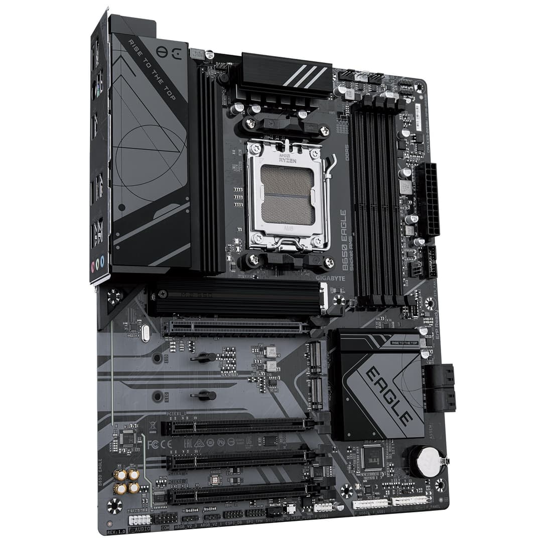 GIGABYTE B650 EAGLE ATX Socket AM5 Motherboard - Supports AMD Ryzen 9000 CPUs, 12+2+2 Phases Digital VRM, up to 7600MHz DDR5 (OC), 1xPCIe 5.0 + 2xPCIe 4.0 M.2, GbE LAN, USB 3.2 Gen2 - Image 3
