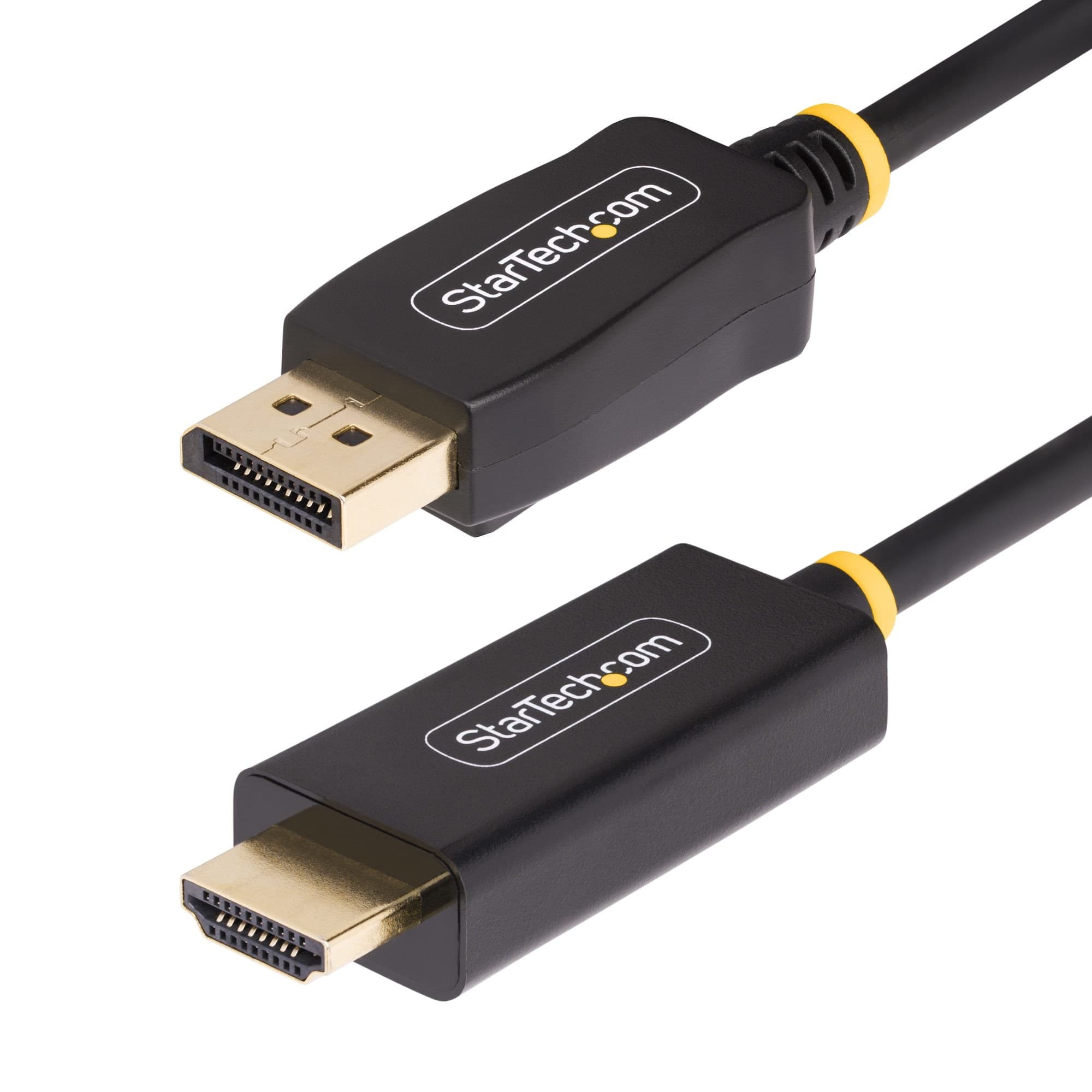 StarTech.com DisplayPort to HDMI Adapter Cable, 4K 60Hz with HDR, DP to HDMI 2.0b, Active Video Converter - 1m