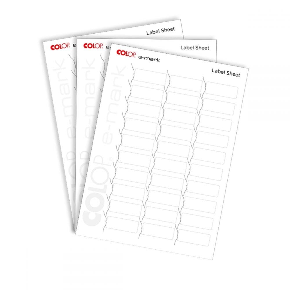 Colop E-Mark Labels - 1 Pack of 10 A4 Sheets - Image 1