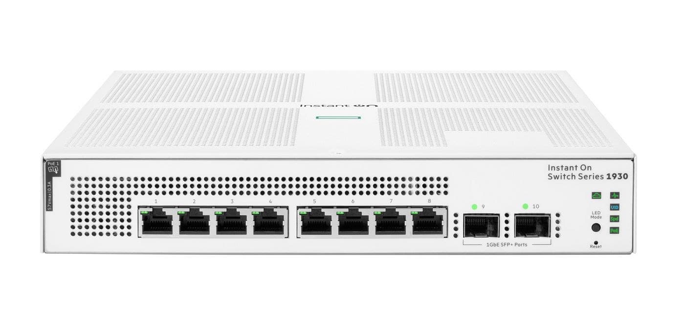 HPE Aruba Instant On 1930 8G Class4 PoE 2SFP 124W Managed Switch - JL681A