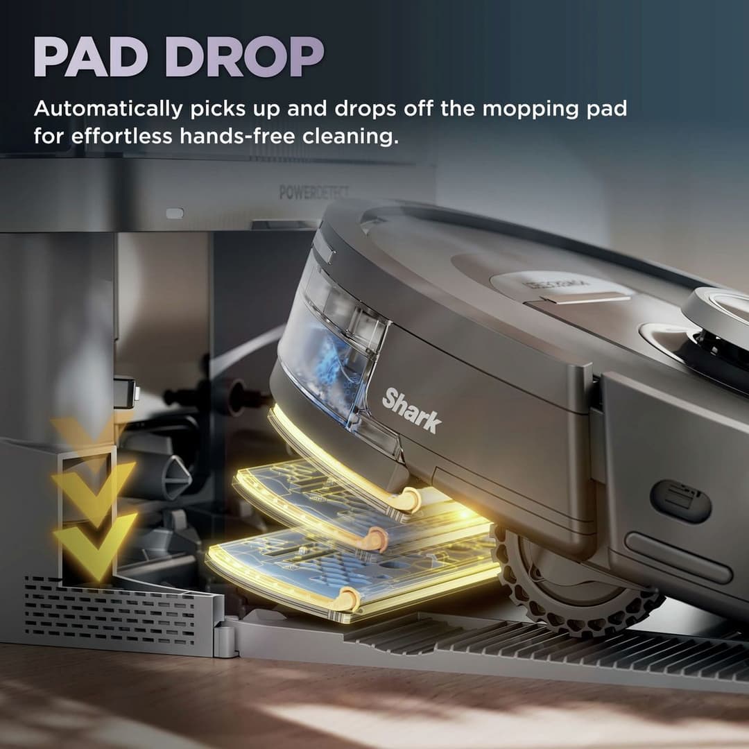 Shark PowerDetect RV2800YEUK NeverTouch 2-in-1 Robot Vacuum & Mop - Image 5