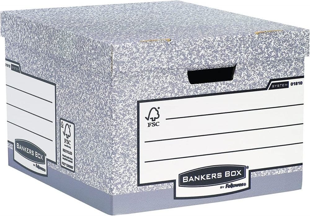 Bankers Box System Large Storage Box Grey Pack of 10 - Image 1