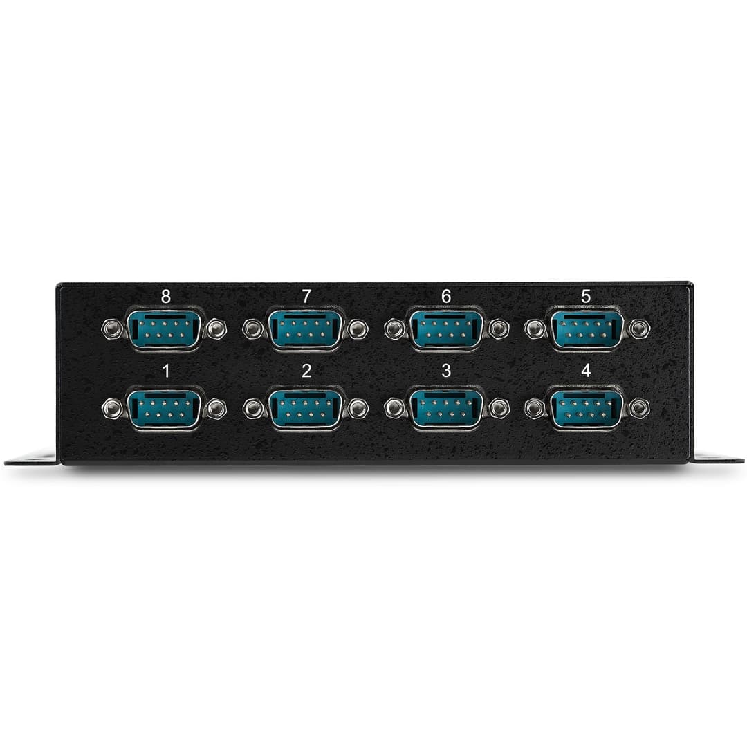 StarTech.com 8 Port USB to DB9 RS232 Serial Adapter Hub – Industrial DIN Rail and Wall Mountable - Image 3