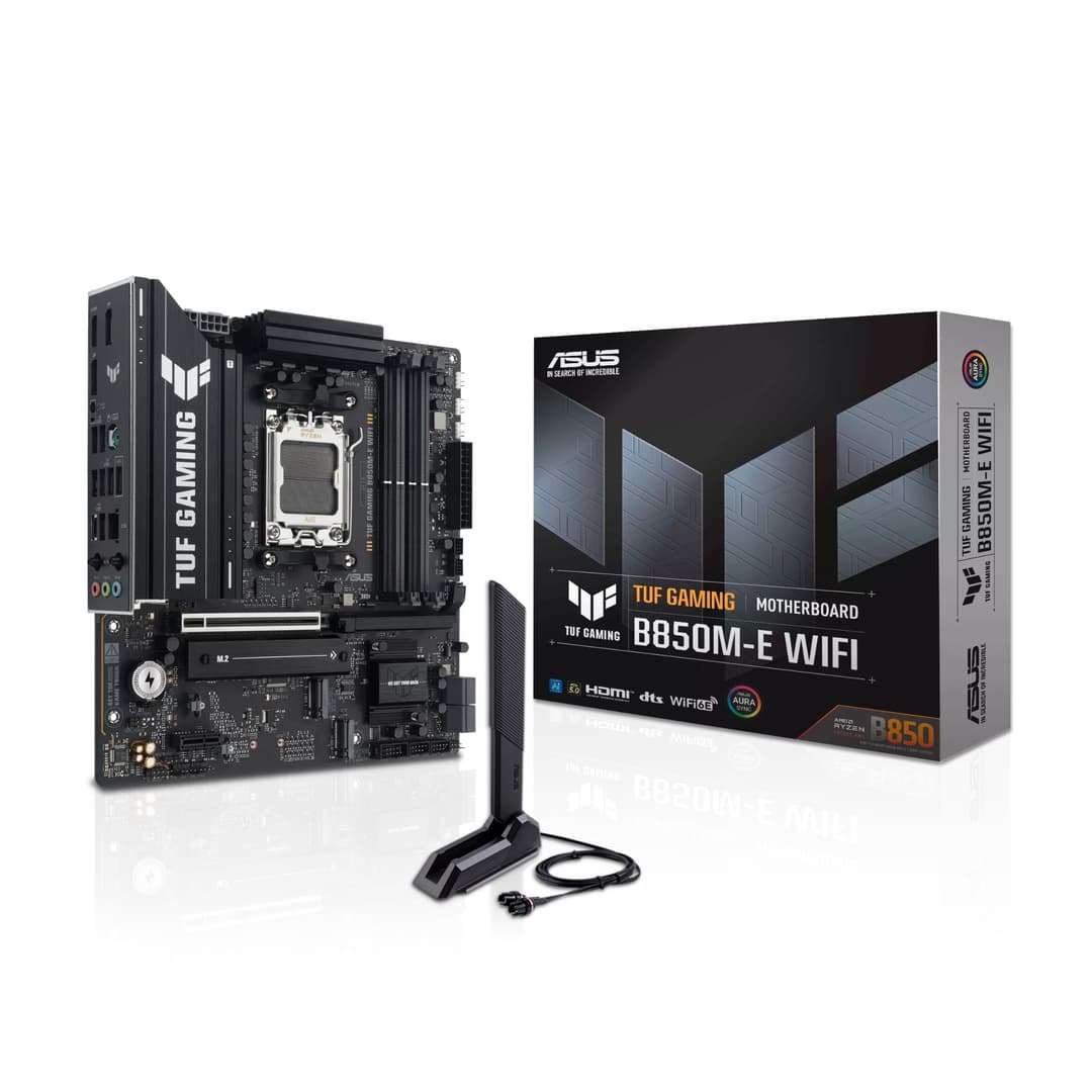 ASUS TUF GAMING B850M-E WIFI AMD B850 Socket AM5 Micro-ATX Motherboard - Image 1