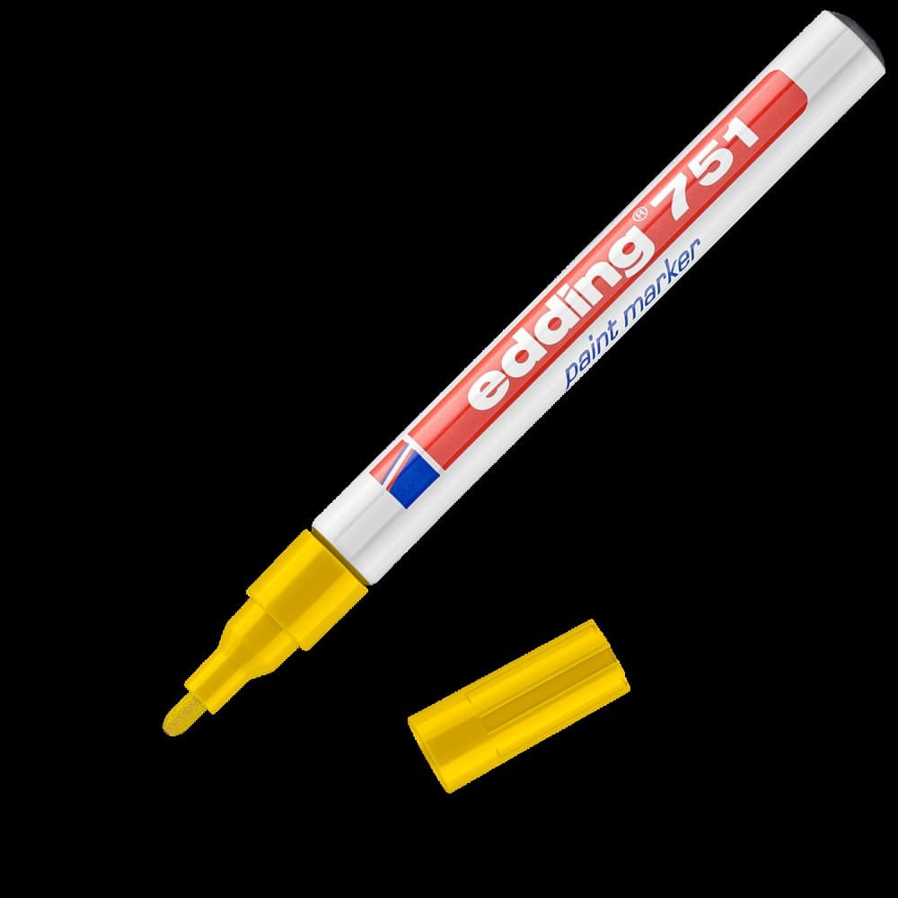 edding 751 Paint marker Yellow Box of 10 - Image 1