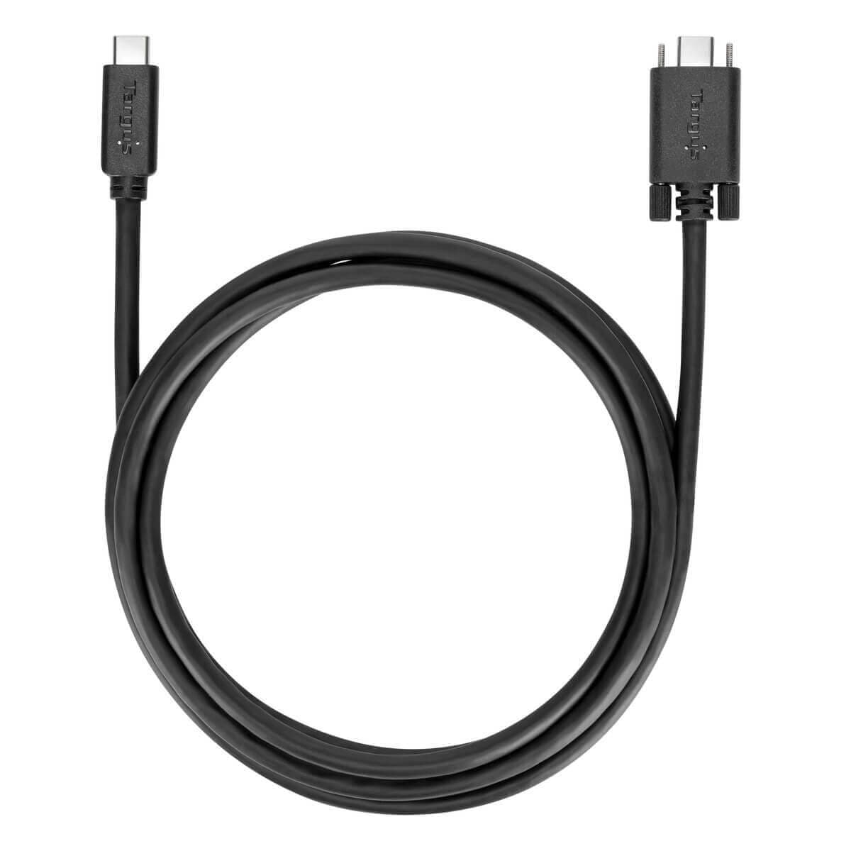 Targus ACC1121GLX USB-C to USB-C 10Gbps Screw-In Cable - 1m, Black
