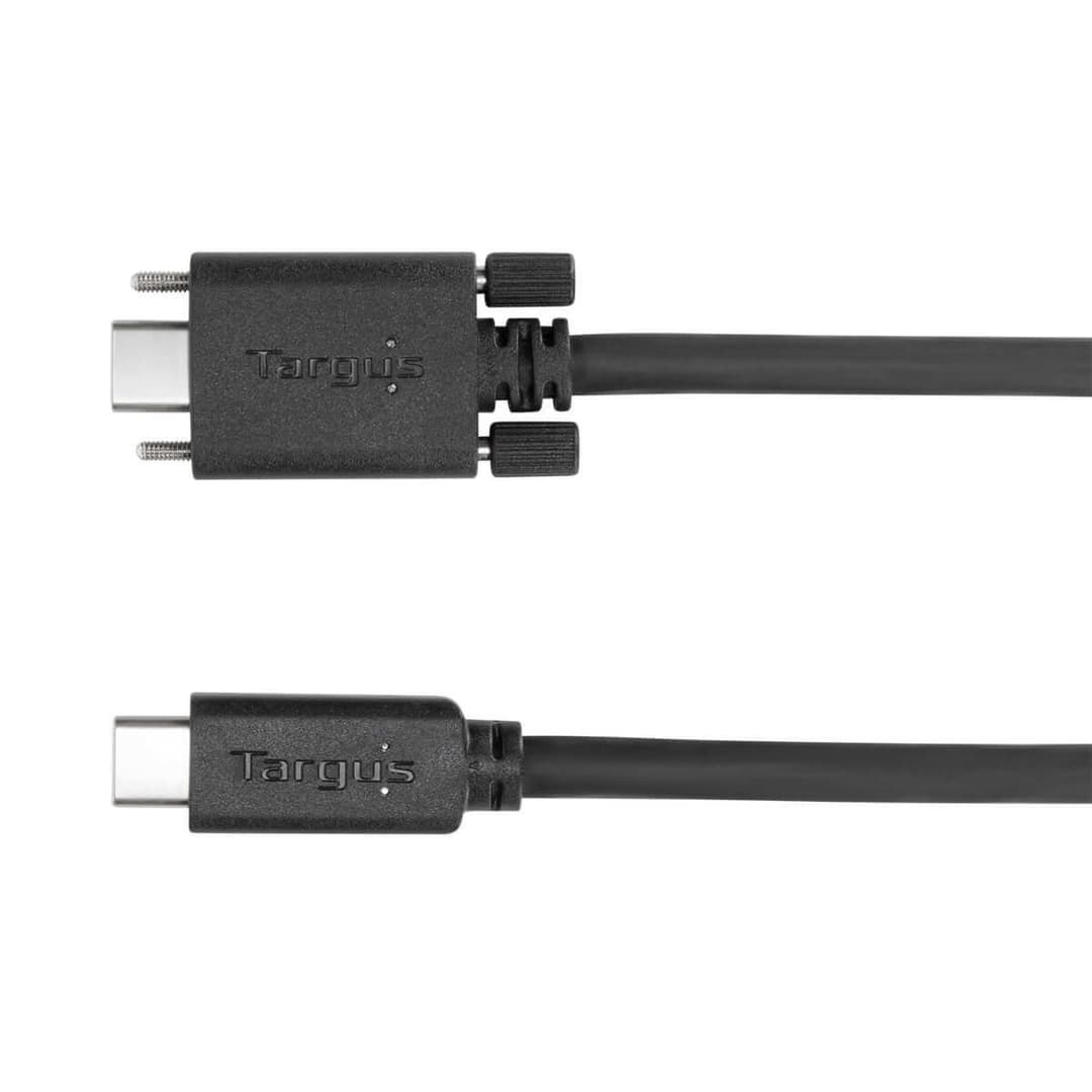 Targus ACC1121GLX USB-C to USB-C 10Gbps Screw-In Cable - 1m, Black - Image 3