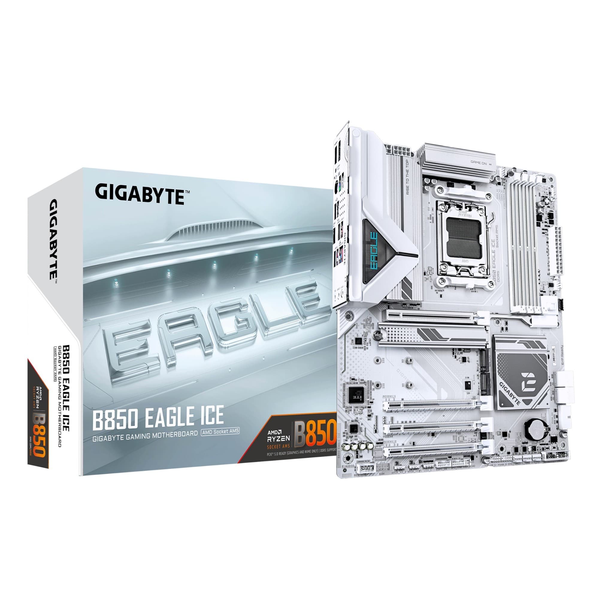 GIGABYTE B850 EAGLE ICE AMD B850 ATX Socket AM5 Motherboard - White