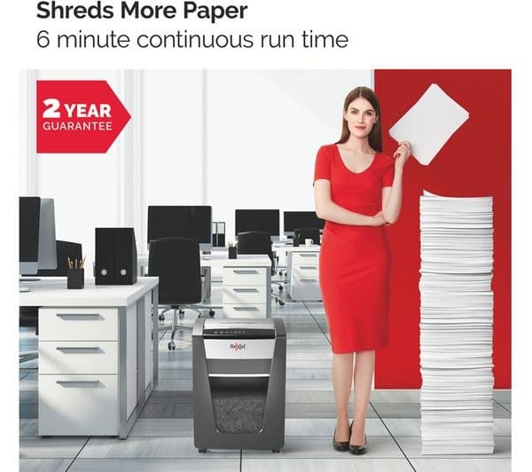 REXEL Momentum X410-SL Cross Cut Paper Shredder - Image 4