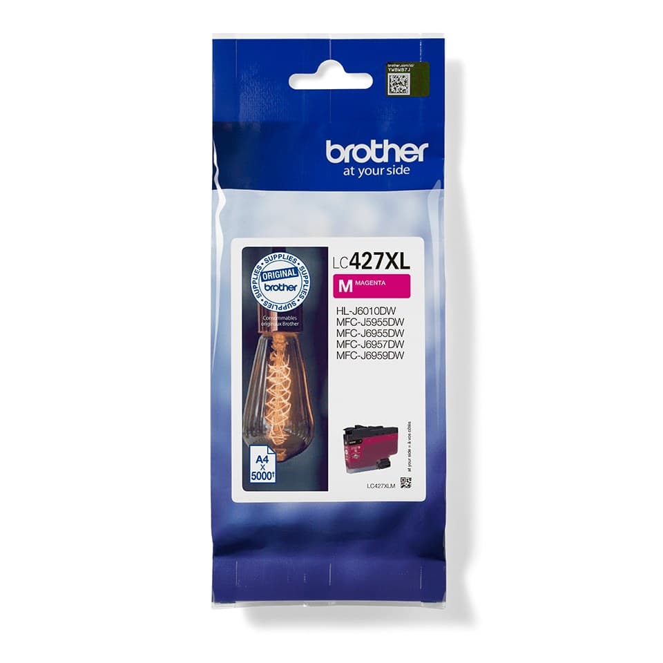 Brother LC427XLM Original High (XL) Yield Magenta Ink Cartridge 1 pc(s) - 5,000 Pages - Image 1