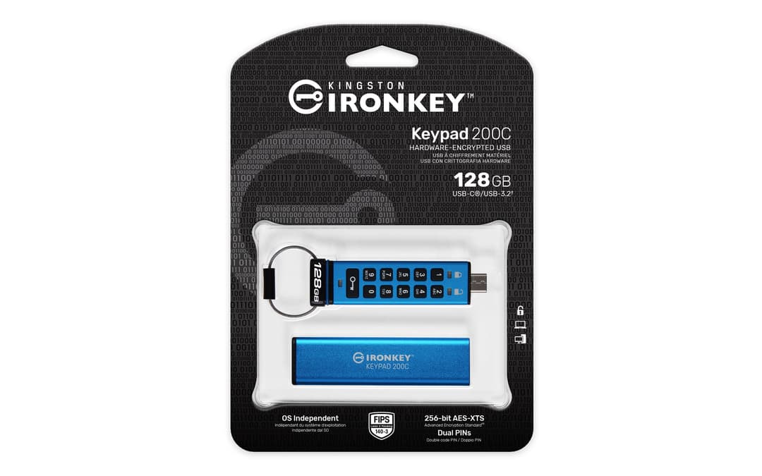 Kingston Technology IronKey 128GB USB-C Keypad 200C, FIPS 140-3 Lvl 3 (Pending) AES-256 - Image 6