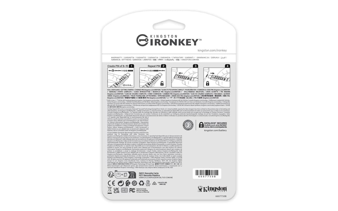 Kingston Technology IronKey 128GB USB-C Keypad 200C, FIPS 140-3 Lvl 3 (Pending) AES-256 - Image 7