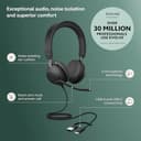 Jabra Evolve2 40 SE UC Stereo Headset - USB-C/A - Black thumbnail 2