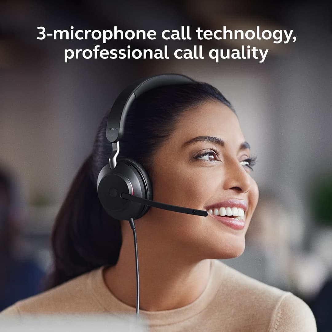 Jabra Evolve2 40 SE UC Stereo Headset - USB-C/A - Black - Image 4