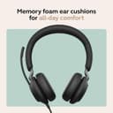 Jabra Evolve2 40 SE UC Stereo Headset - USB-C/A - Black thumbnail 6