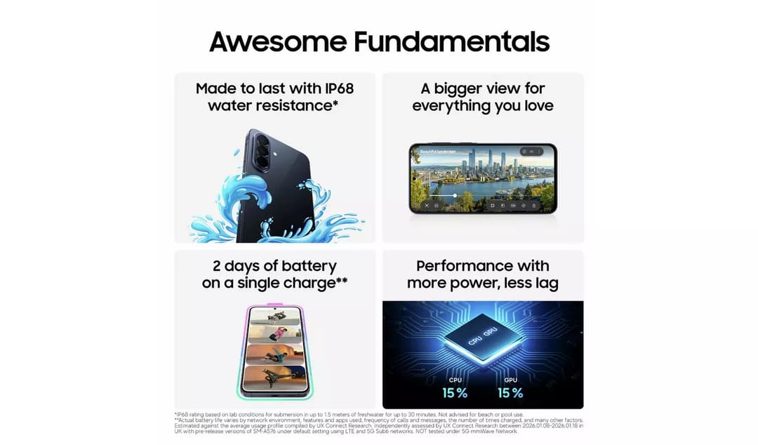 Samsung Galaxy A57 5G 128GB 8GB RAM Enterprise Edition Dual SIM Smartphone - Awesome Gray - Image 6