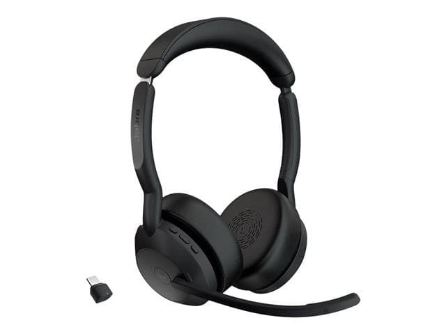 Jabra Evolve2 55 Stereo Wireless ANC Headset - MS Teams - USB-C - Without Stand - Image 4