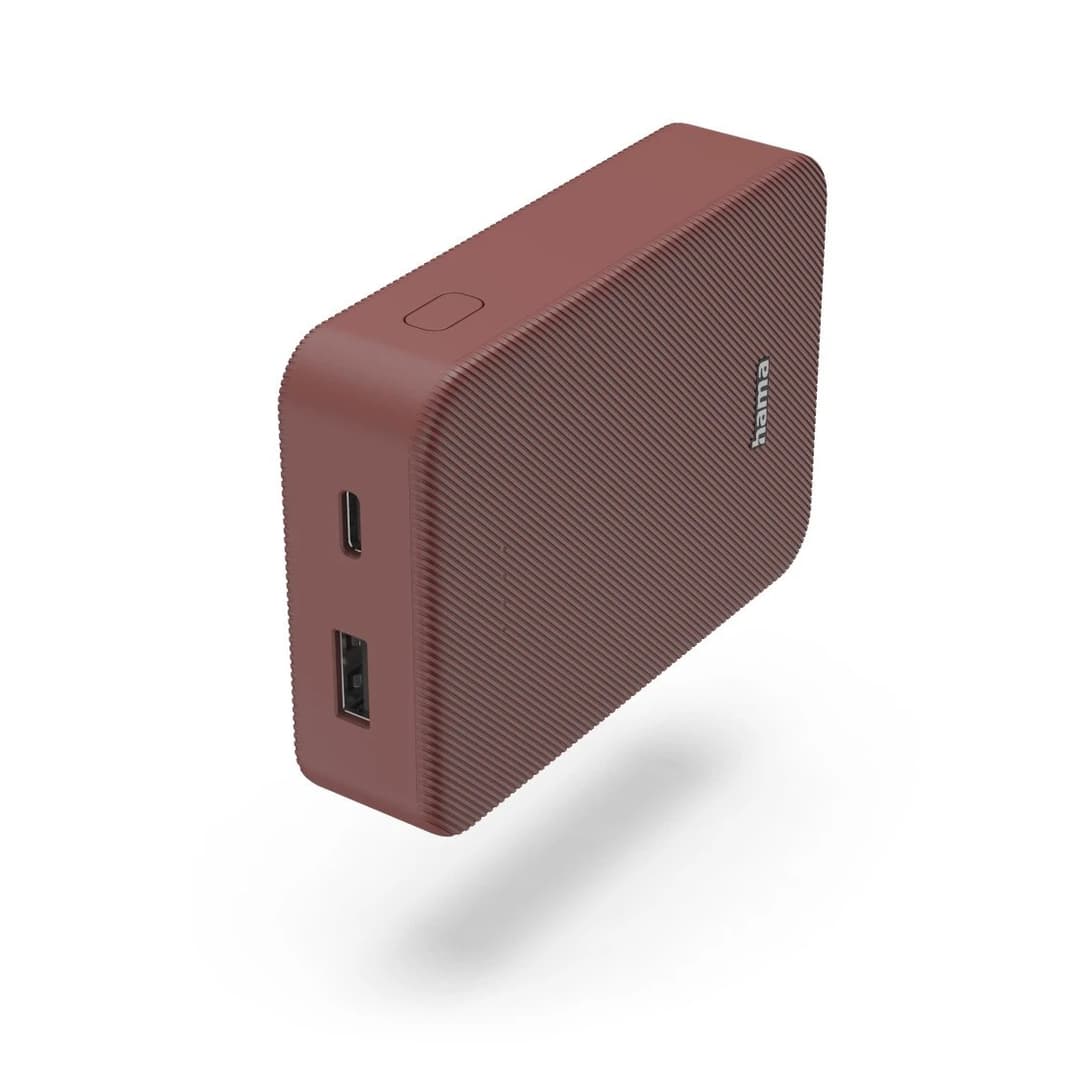 Hama Colour 10 Power Bank 10000 mAh USB-A & USB-C - Red - Image 1