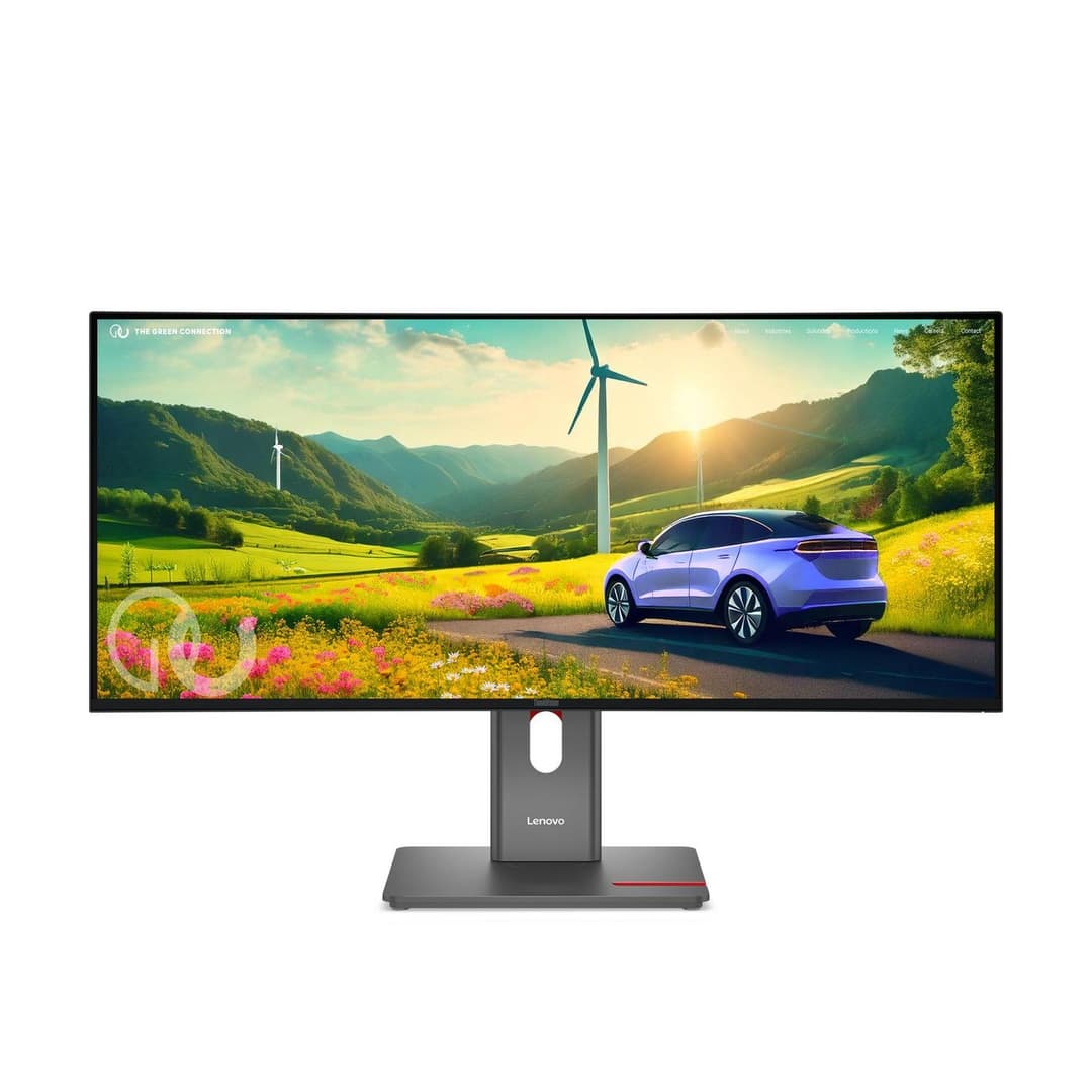 Lenovo ThinkVision P34wd-40 34-inch Curved UWQHD USB-C Docking Monitor - Black - Image 1