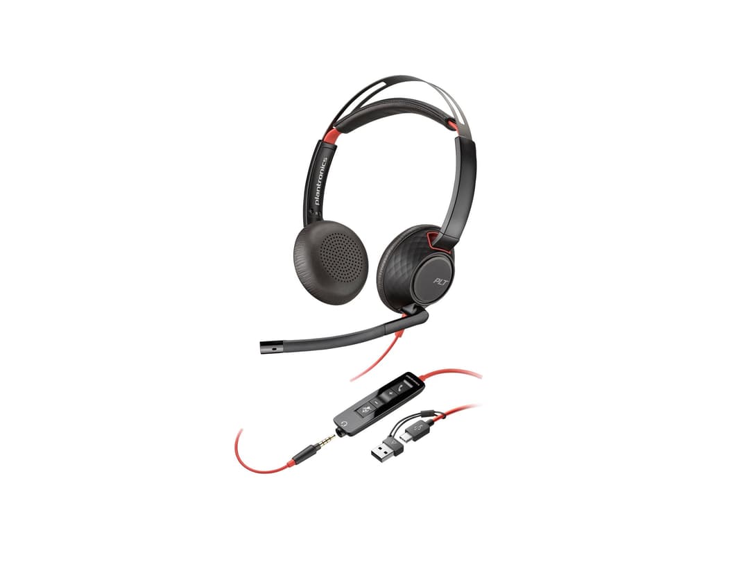 HP Poly Blackwire 5220 - headset - USB-C, 3.5 mm jack, USB-A - Image 1