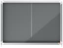 Nobo Premium Plus 1915336 Lockable Notice Board 8 x A4 925 x 668mm Indoor Grey Felt Aluminium Trim thumbnail 1