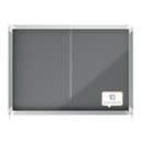 Nobo Premium Plus 1915336 Lockable Notice Board 8 x A4 925 x 668mm Indoor Grey Felt Aluminium Trim thumbnail 4