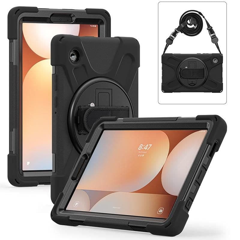eSTUFF ES683500-BULK CHICAGO Full Body Defender Case for Samsung Galaxy Tab S10 Lite/S10 FE/S9/S8/S7 Black - Image 1