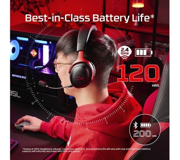 HYPERX Cloud III S Wireless Headphones Black & Red - Image 8