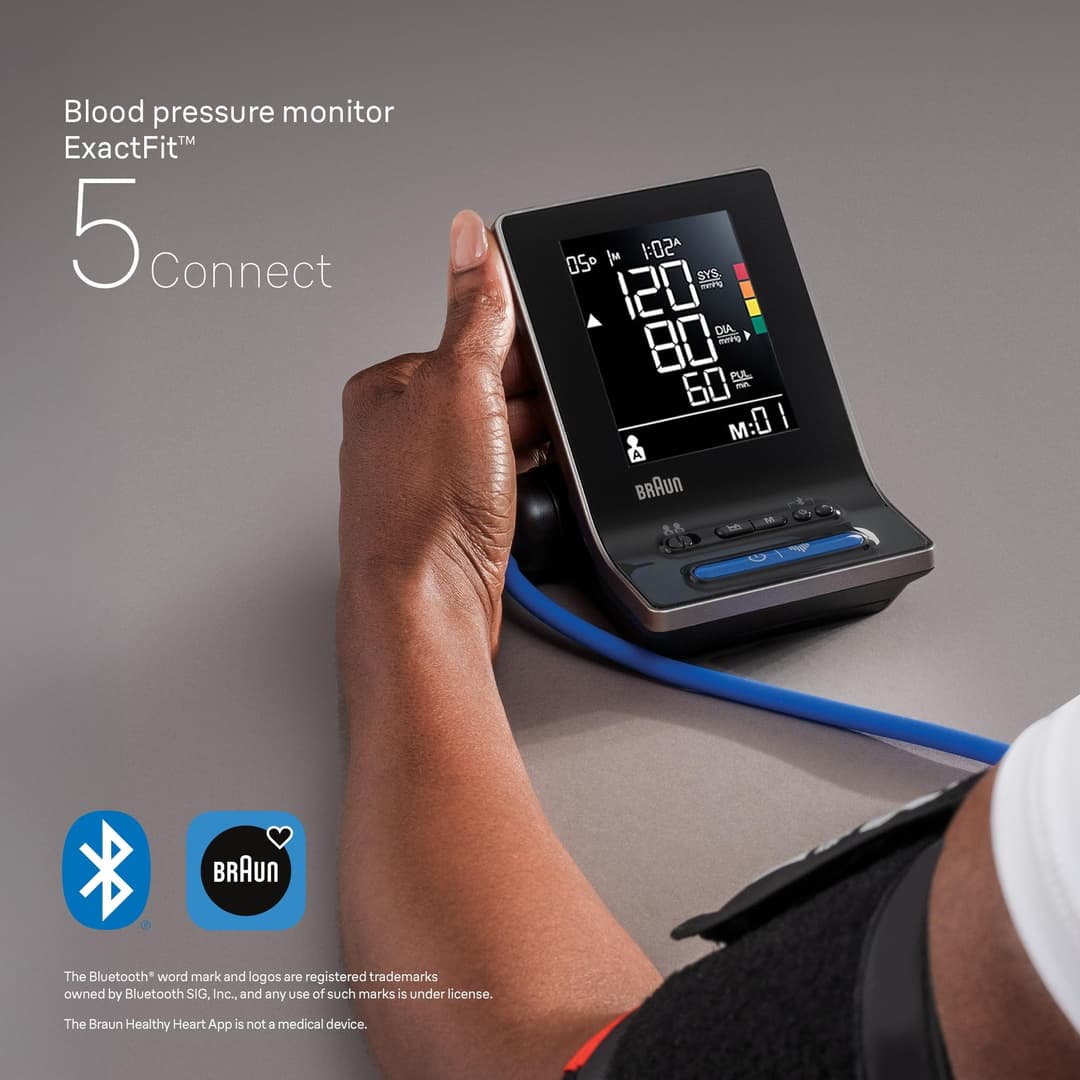 Braun ExactFit 5 Connect Smart Upper Arm Blood Pressure Monitor - Black - Image 2