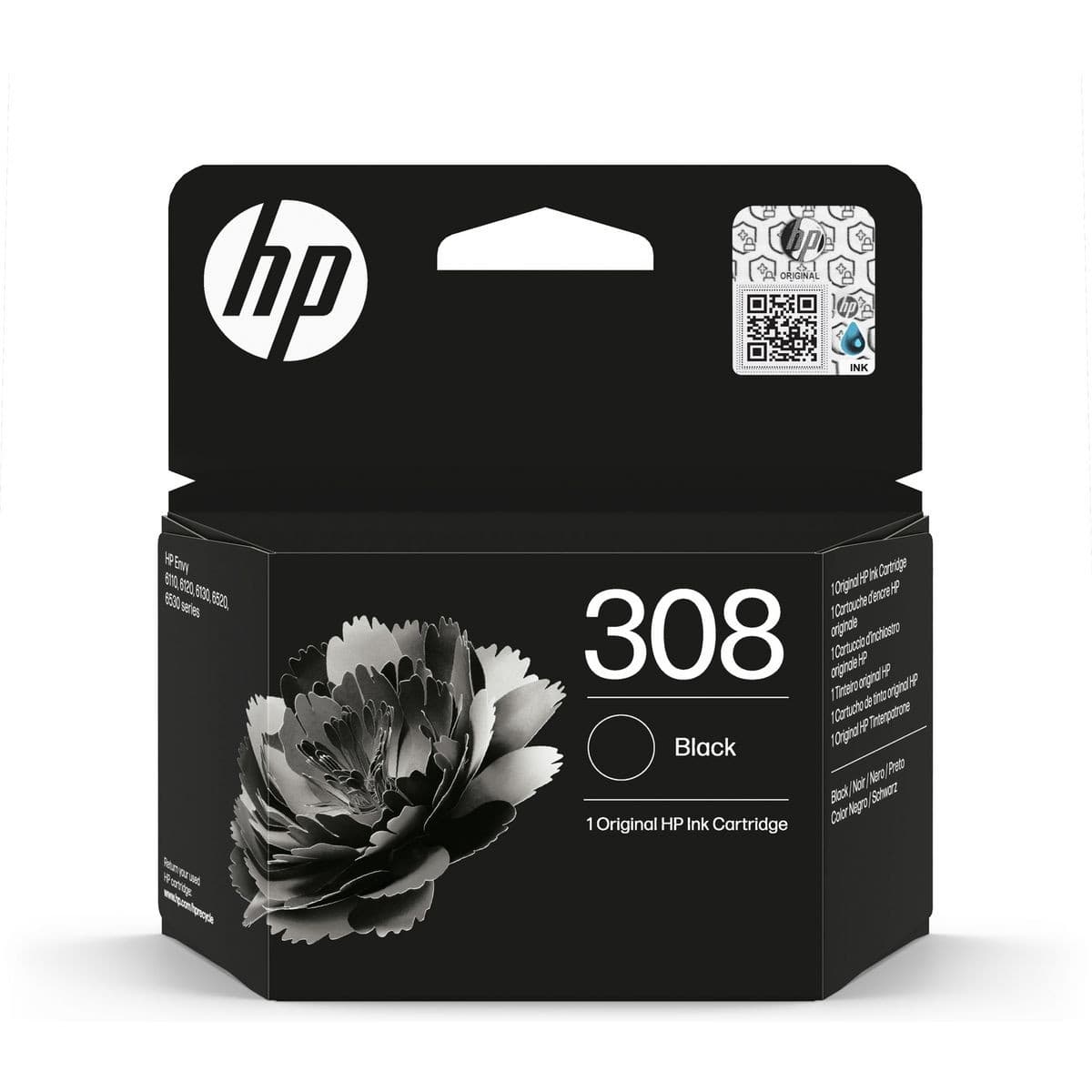 HP 308 Original Ink Cartridge - Black